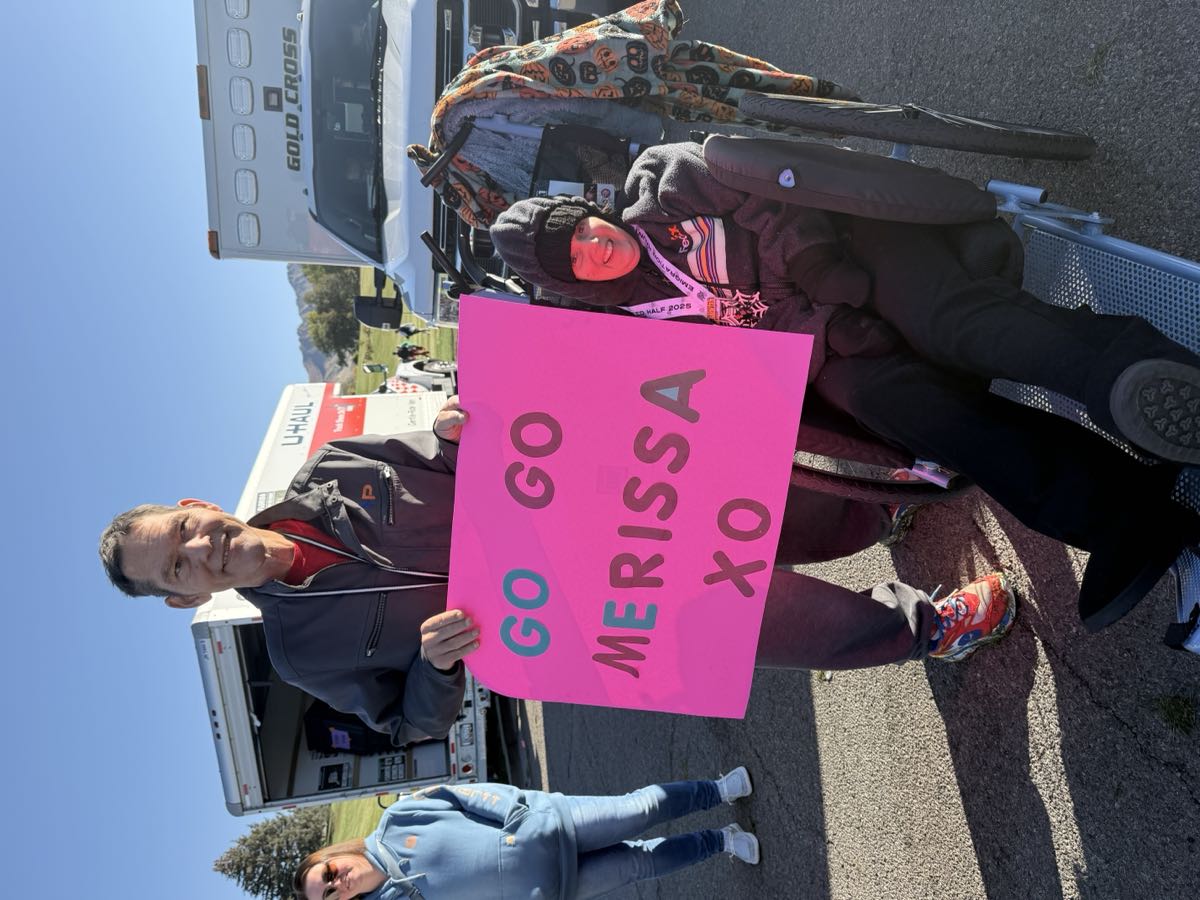 Marathon support — Go Merissa!
